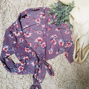 Anthropologie - Mine - long sleeved, wrap top